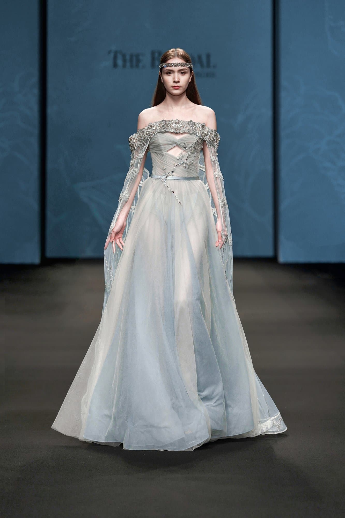Bustier Long Dress With Detachable Off-The-Shoulder