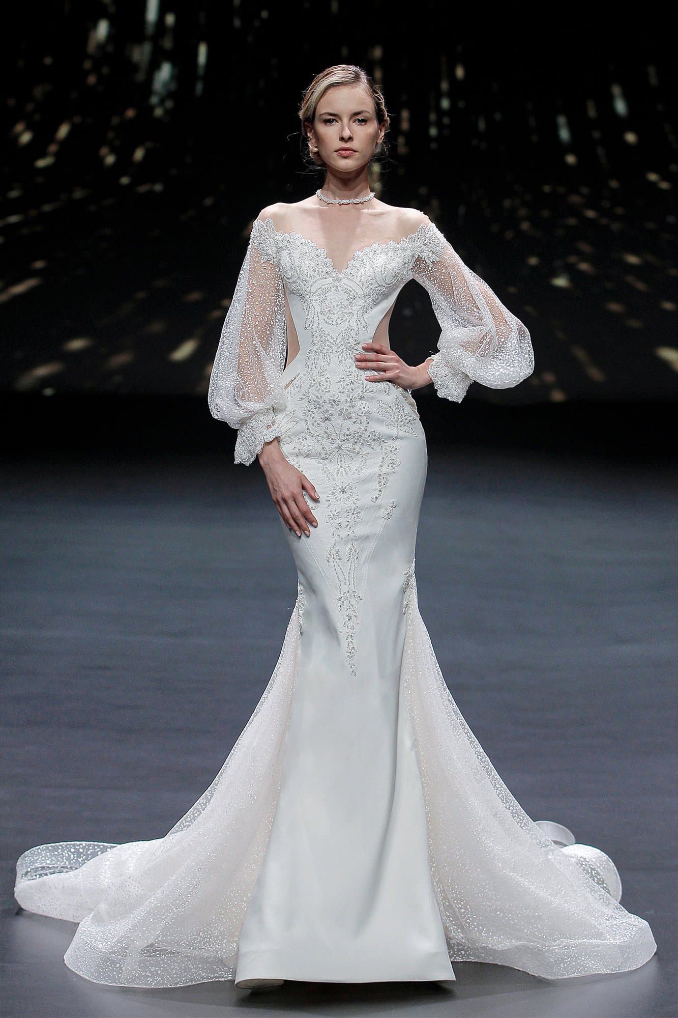 BEADED EMBROIDERED MERMAID DRESS