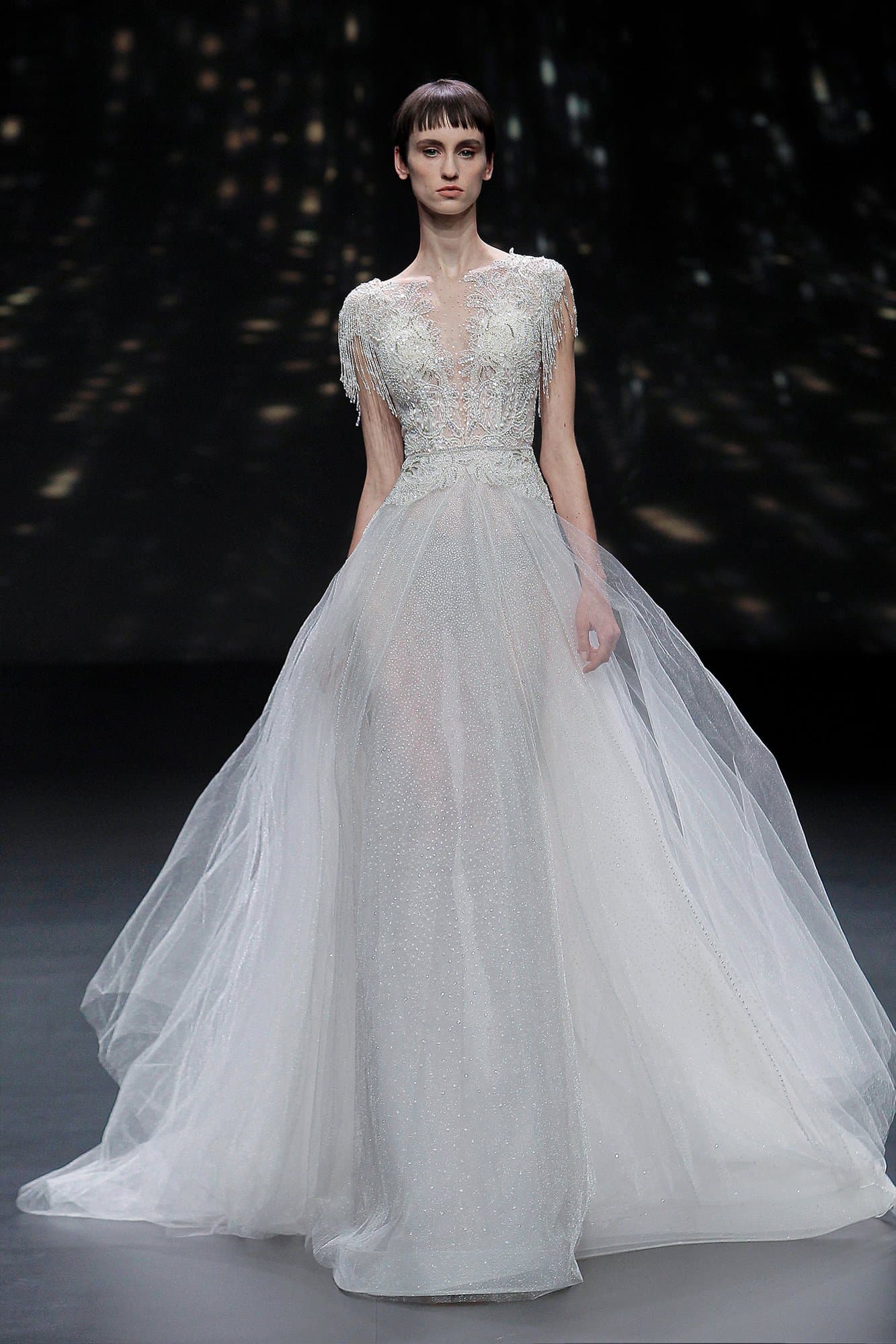BEADED EMBROIDERED WEDDING DRESS