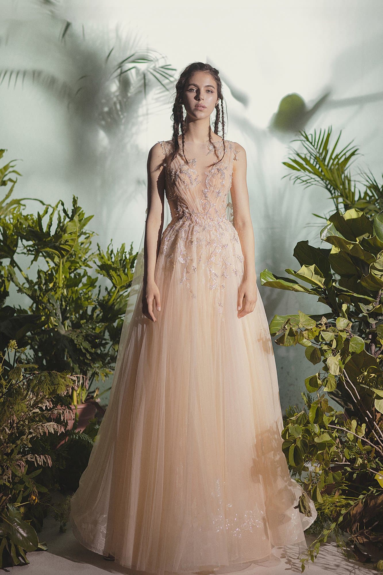 BEADED EMBROIDERED DRESS