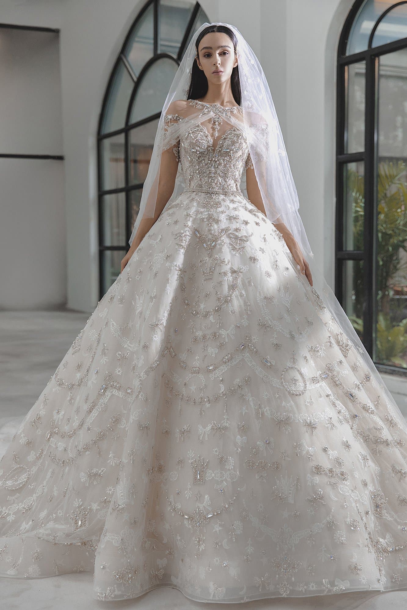 EMBROIDERED WEDDING DRESS