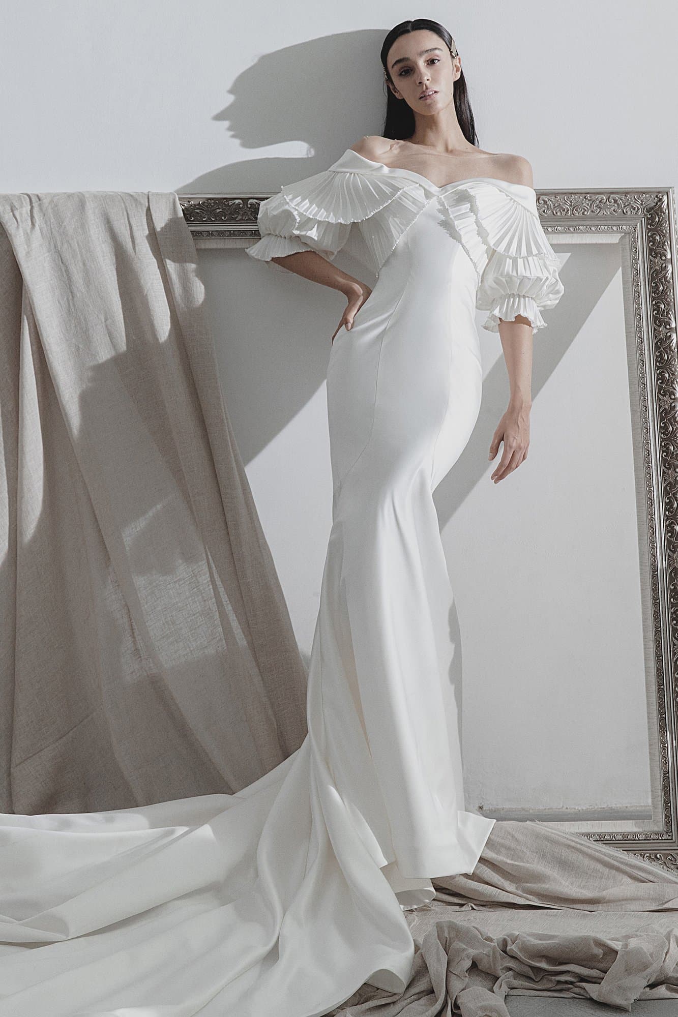 SATIN MERMAID WEDDING DRESS