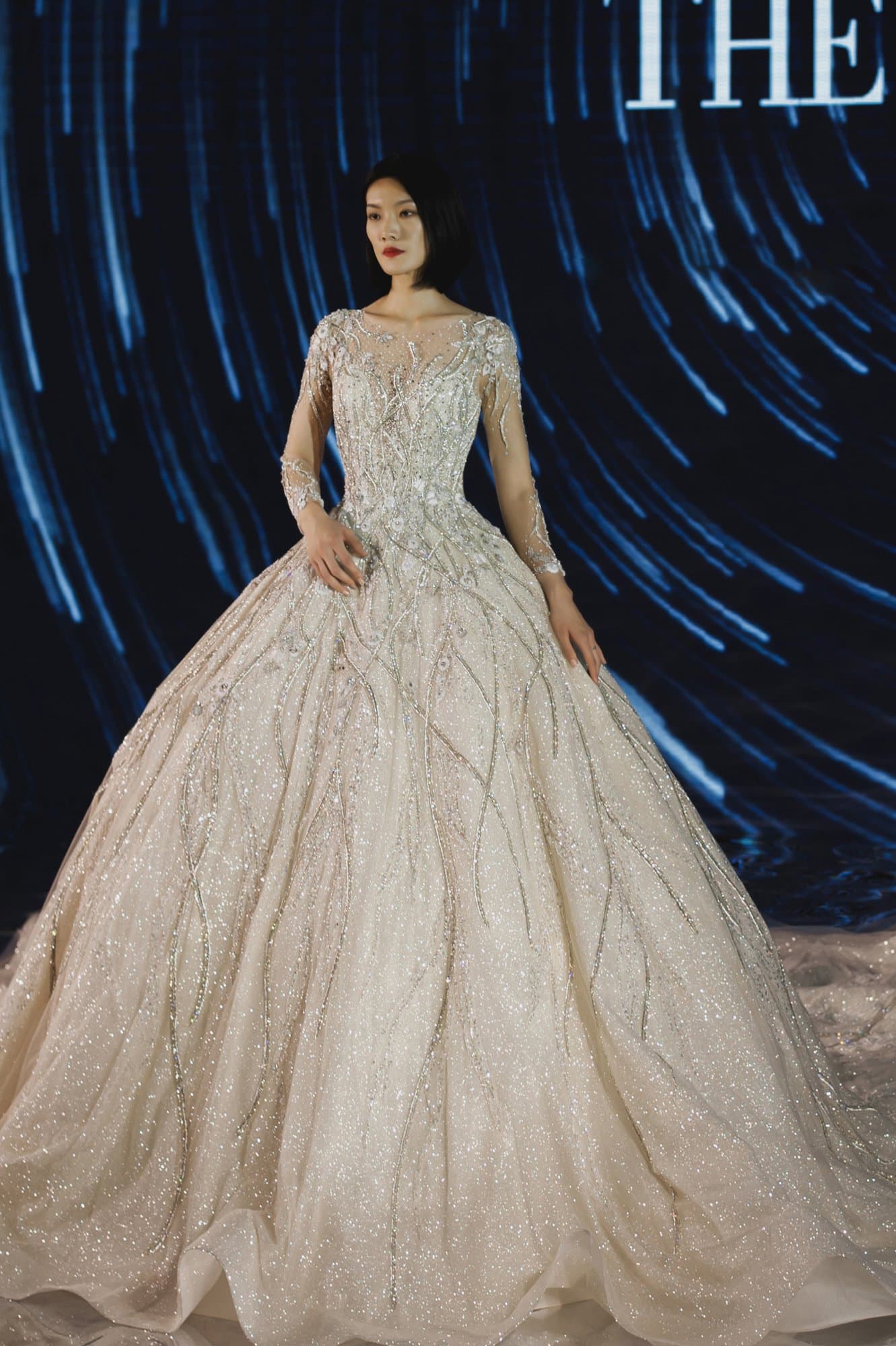 BEADED EMBROIDERED ROYAL WEDDING GOWN
